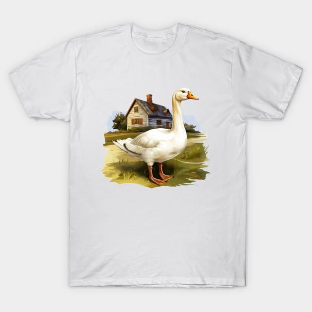 White Goose T-Shirt by zooleisurelife